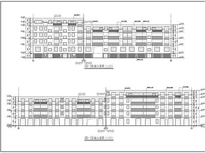 五层商住楼建筑扩初图 施工图