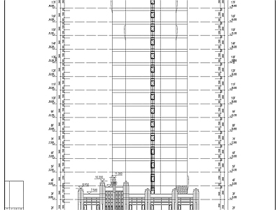 小区十八层单元式底商住宅楼建 施工图