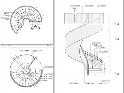 旋转楼梯大样图 施工图