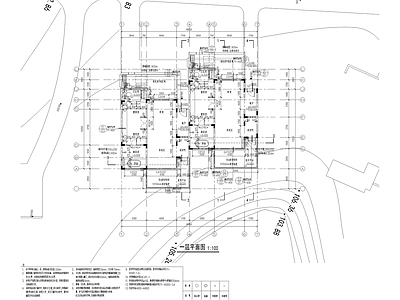 斜屋面民宿酒店建筑 施工图