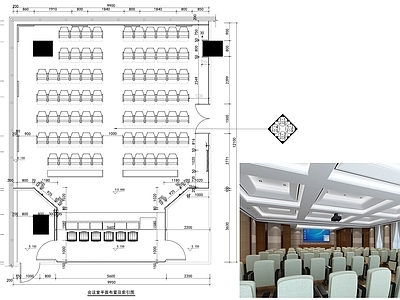 现代多功能会议室 剧场 阶梯教室 大装 施工图