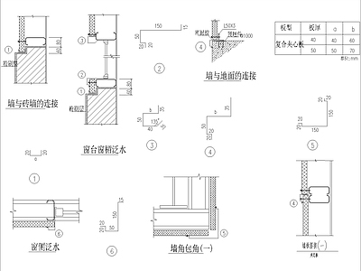 墙面节点1 施工图