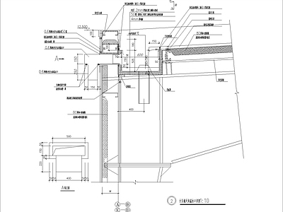 钢结构女儿墙天沟溢水口详图 施工图