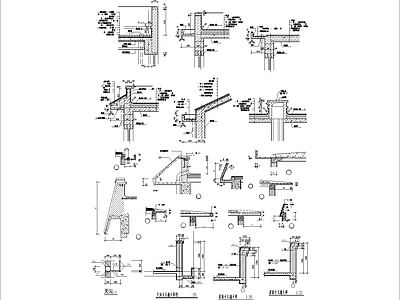 天沟女儿墙节点图 施工图