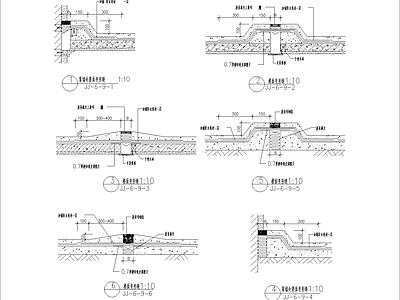 搂面变形缝节点详图 施工图