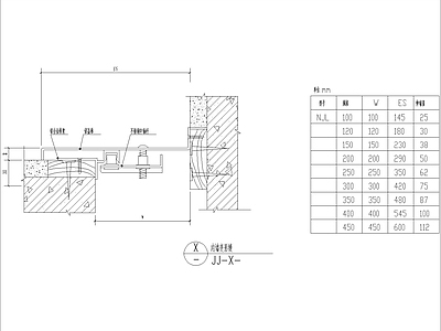 内墙变形缝 二  施工图