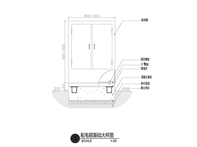 配电箱基础大样图 施工图