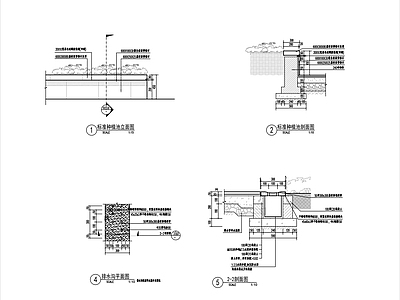 标准种植池及宅间排水沟详图 施工图