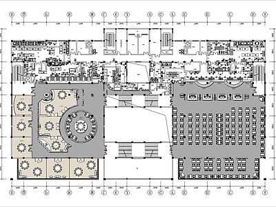 3000㎡学校食堂平面布置图