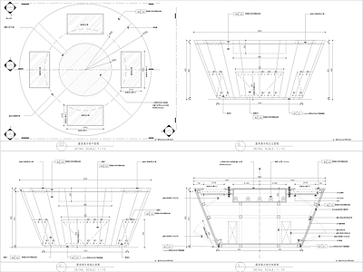 圆形体验台详图 施工图