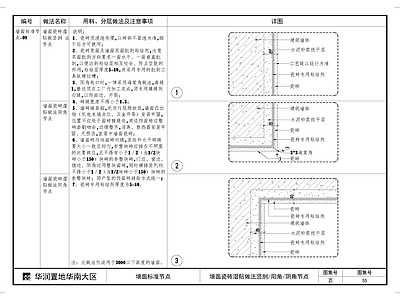 现代墙面瓷砖作法大样图 施工图