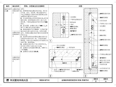 金属板饰面作法大样图 施工图