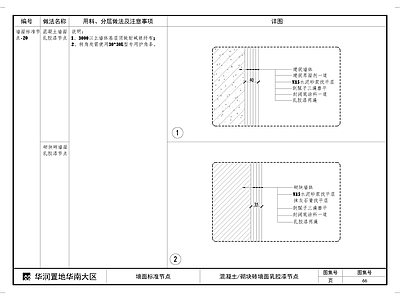 墙面乳胶漆节点 施工图