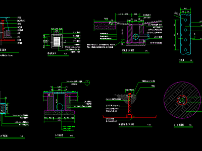 雨水口排水口和快速取水阀口安装做法 施工图
