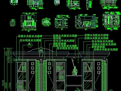 电视柜博古架 施工图