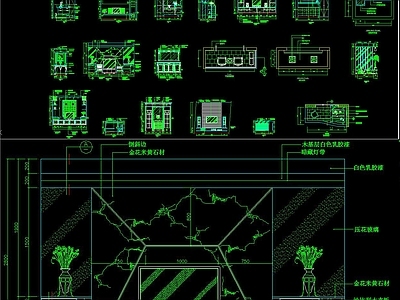 电视柜博古架 施工图