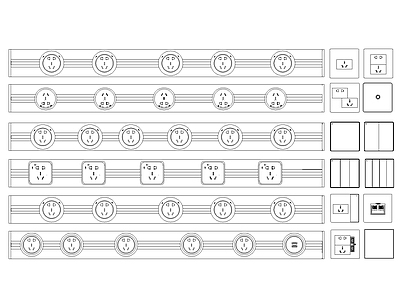现代开关插座移动轨道插座图库