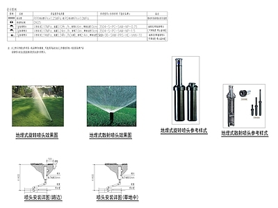 喷灌系统及安装详图 施工图