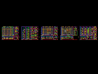 现代办公副总柜体独立节点图 施工图