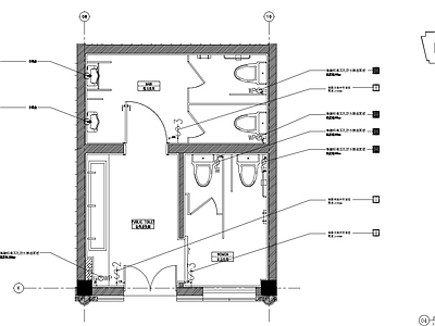 公共卫生间 施工图