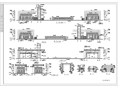 成都工业职业技术学院入口大门 施工图