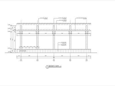 特色户型廊架施工详图 施工图