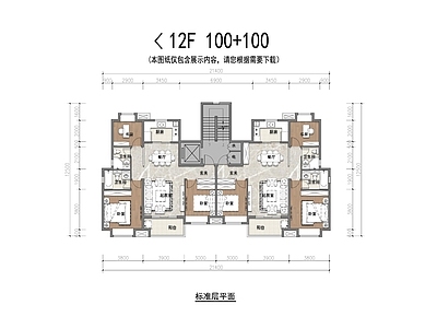 洋房100平户型平面 施工图