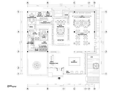 720㎡售楼处 售楼中心 施工图