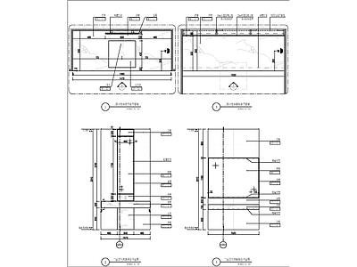 石材台下盆洗手台节点大样图 施工图