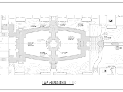 小区楼间距景观平面图 施工图