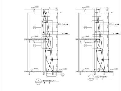 报告厅点式幕墙剖面大样二 施工图