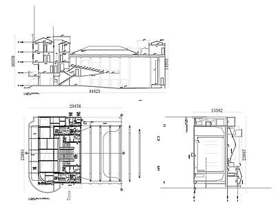 电影院布局平面图立面图 施工图