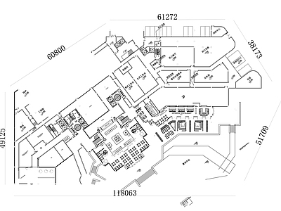 日本餐厅平面图 施工图