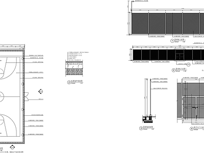 篮球场地标准图 施工图