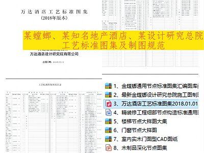 某螳螂 某知名地产 某设计研究总院工艺标准图集及制图规范 施工图