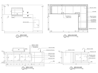 叠拼样板间烧烤台详图 施工图