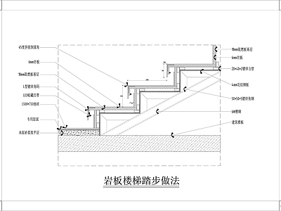 楼梯踏步节点大样图 施工图