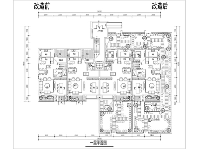 现代平层洋房平面布置 施工图