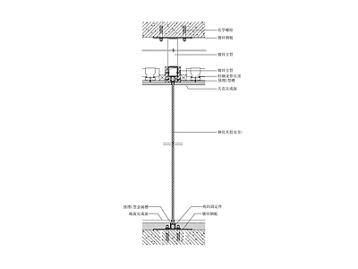 玻璃隔墙节点图 竖剖 施工图