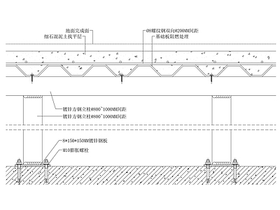 钢架地台节点图 施工图