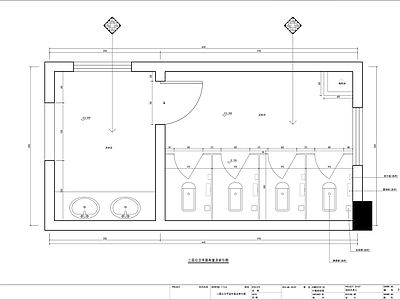 公共卫生间室内装修 公厕室 施工图