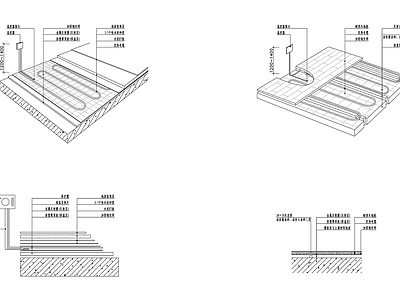 电热 热水地面供暖系统图纸 施工图