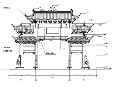 牌坊 施工图