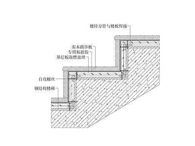 木地板梯步节点图 施工图