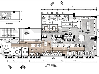 600㎡现代咖啡馆平面布局全 施工图