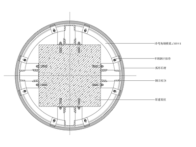 石材包柱节点图 施工图