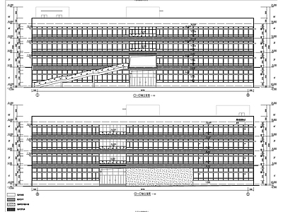 回字形现代简约办公建施图 施工图