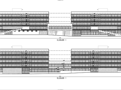 现代简约双塔楼办公综合楼建 施工图