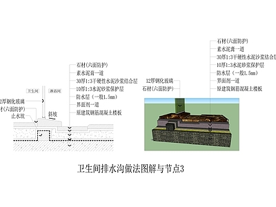 卫生间排水沟做法图解与节点3 施工图