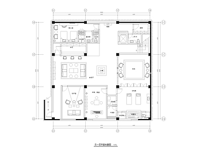 1080㎡书院文创会所 施工图